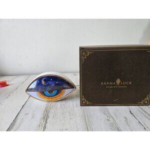 Karma and luck evil eye dream sleep moon nocturnal peace porcelain decor unique